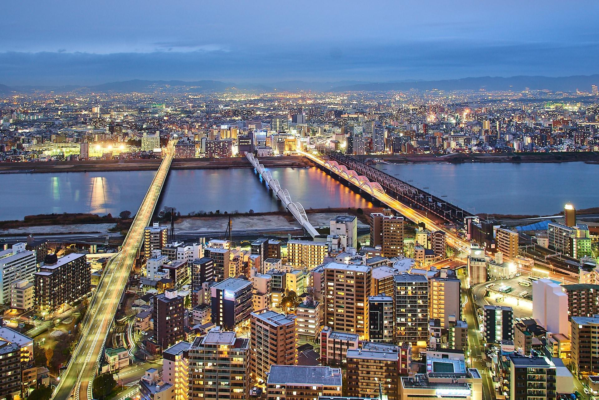 Вид на Осаку с Umeda Sky Building